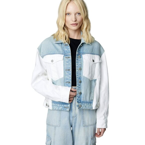 Blank NYC Jackets & Blazers - Blank NYC Women's Two-Tone Denim Jean Jacket Small NWT